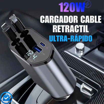 CARGADOR RETRÁCTIL 4 EN 1