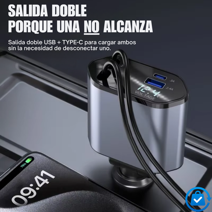 CARGADOR RETRÁCTIL 4 EN 1