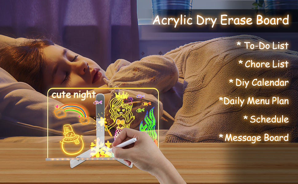 Pizarra Acrílica con Luz LED