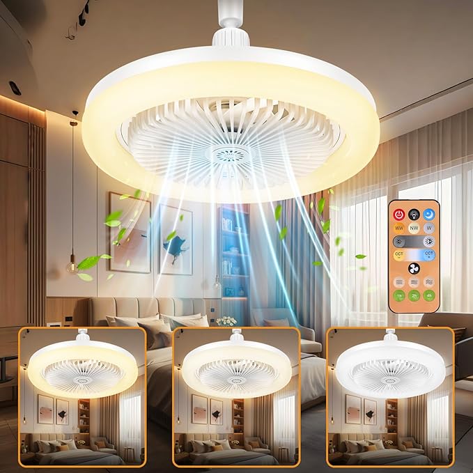 VENTILADOR DE TECHO CON LUZ LED