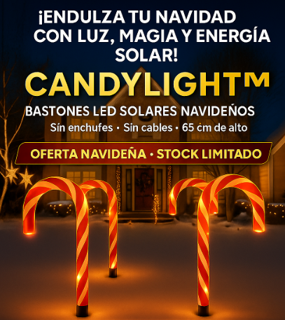 x5 Bastones LED Solares Navideños