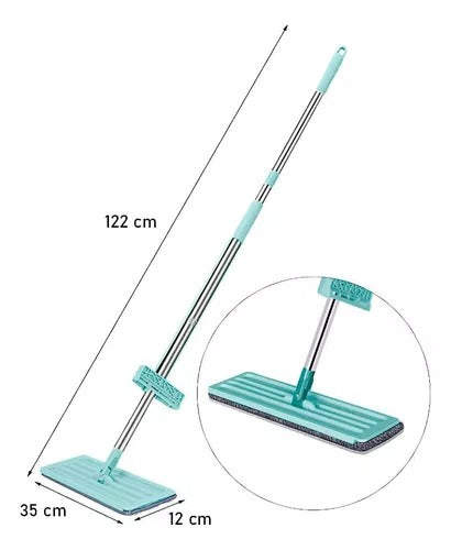 🧼 MOPA TRAPEADOR PLANA GIRATORIA 360° + TINA