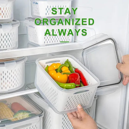 Set x3 Contenedores Herméticos Para Frutas Y Verduras