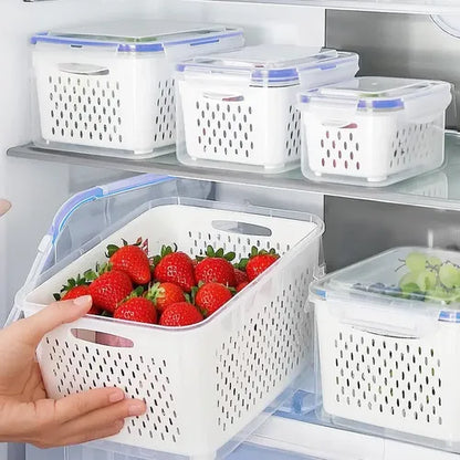 Set x3 Contenedores Herméticos Para Frutas Y Verduras