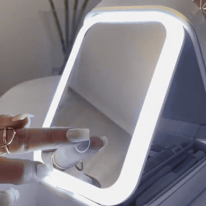 Estuche Cosmético + Espejo + Luz
