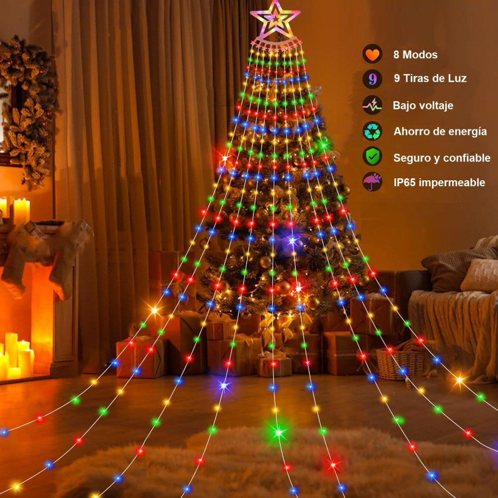 ⭐ Cadena de Luces Cascada de Navidad