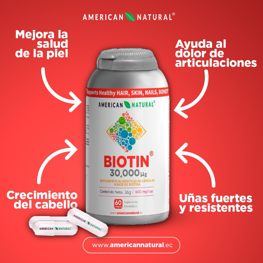 🌿 Biotín 60 Cápsulas