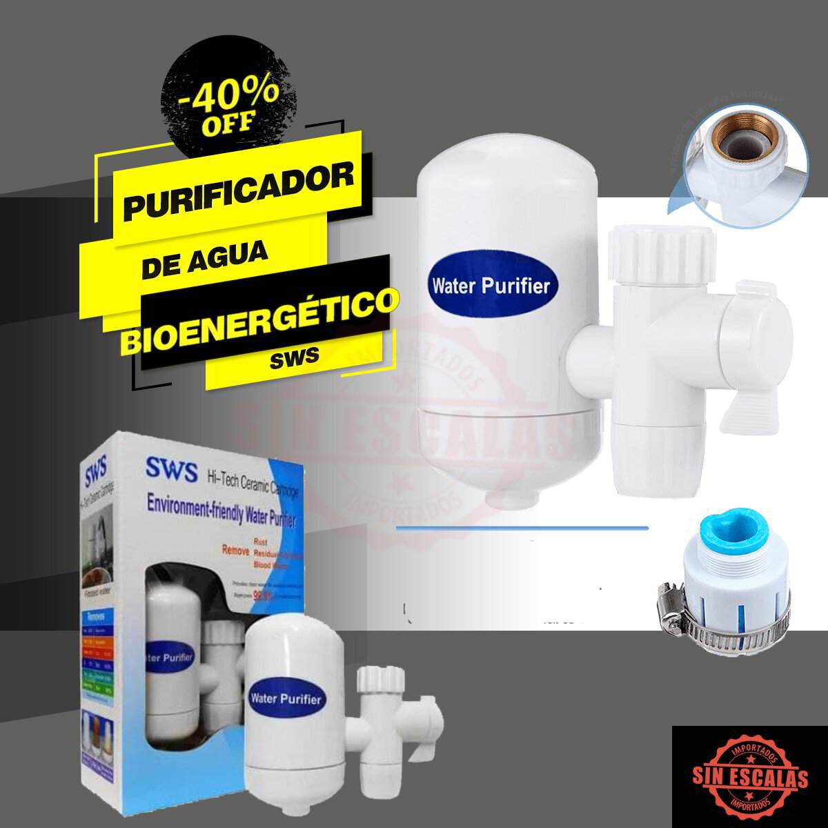 FILTRO PURIFICADOR DE AGUA PARA GRIFO